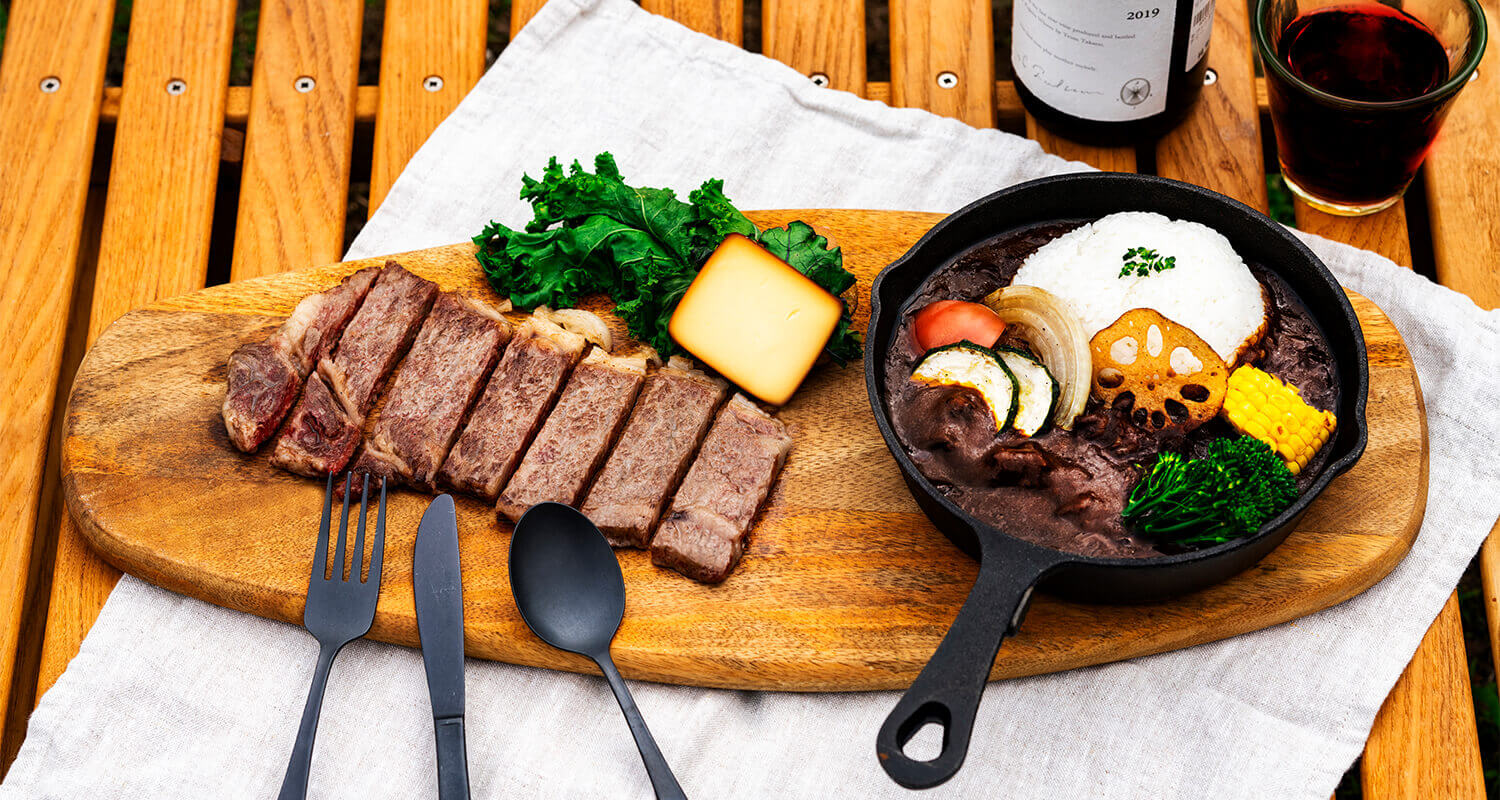 日本最古のブランド牛を美味しくいただきます！最高の近江牛カレー＆近江牛ステーキ in アウトドア