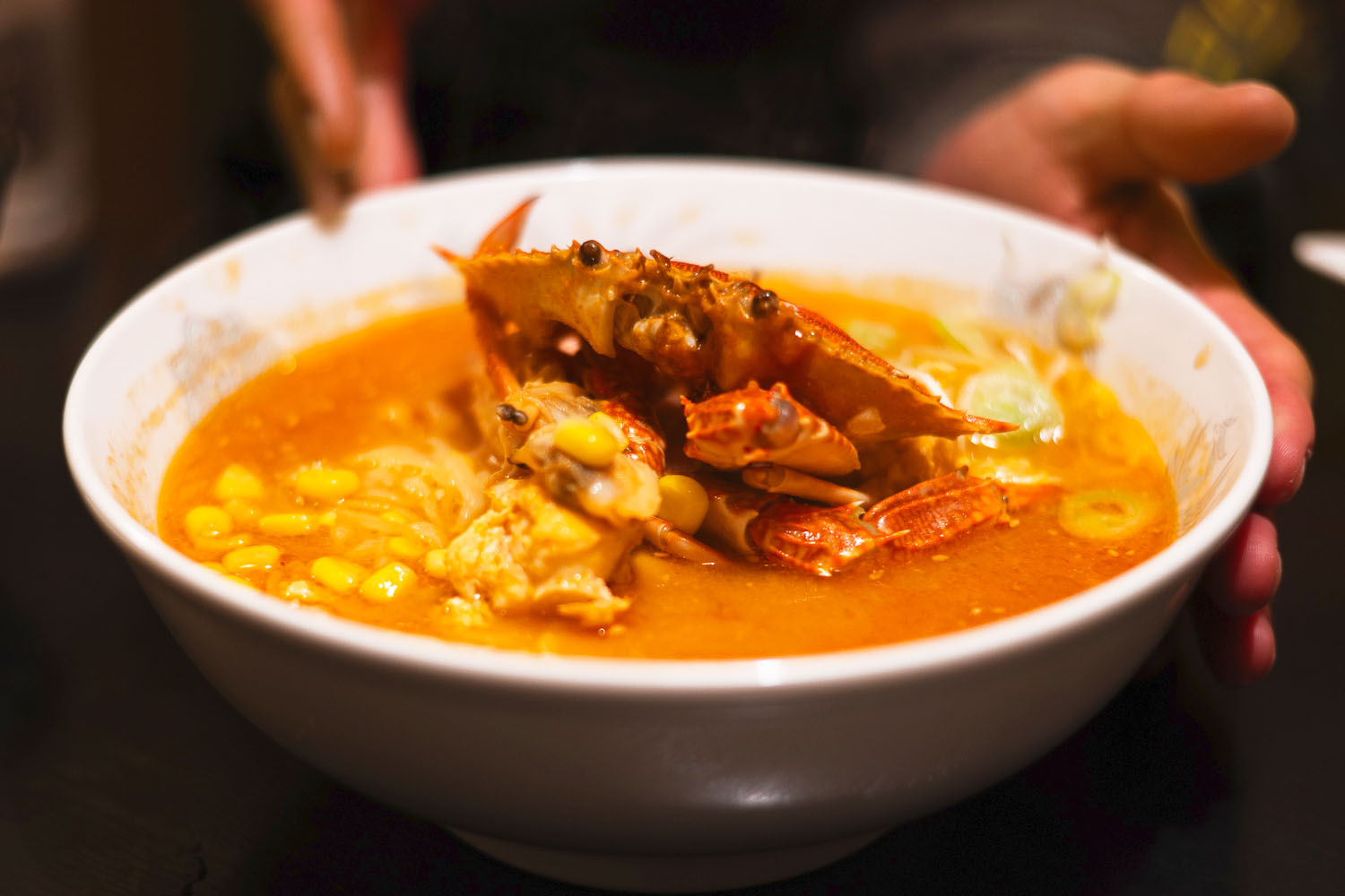 山形県の居酒屋『四季の花』で海鮮辛味噌ラーメンとワタリガニを堪能！
