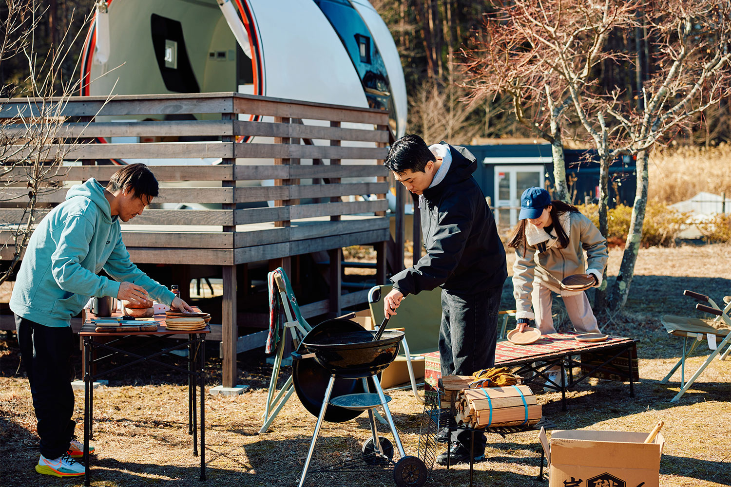 富士山の麓でBBQや温泉を満喫！ 富士河口湖で日帰りグランピング