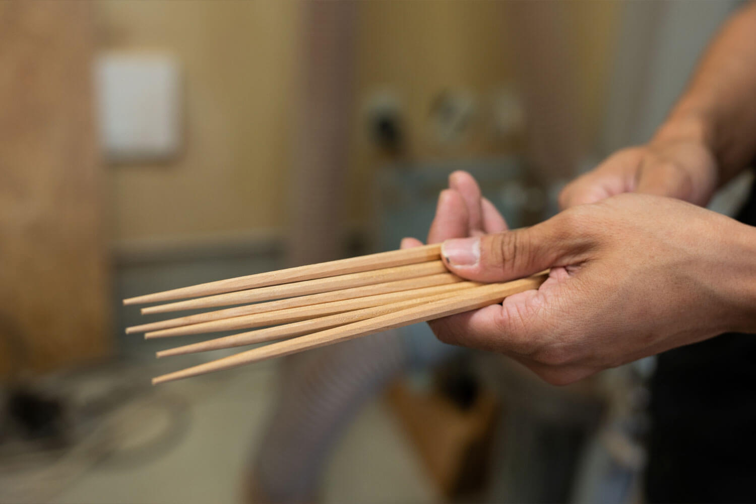 マツ勘のお箸の製造工程