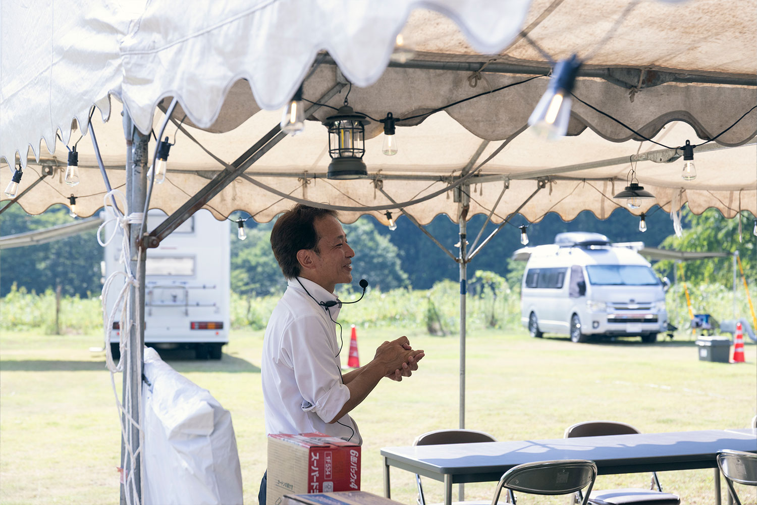 温泉隣接のRVパークにキャンピングカー集結！笑顔が交わるマル得イベントに潜入