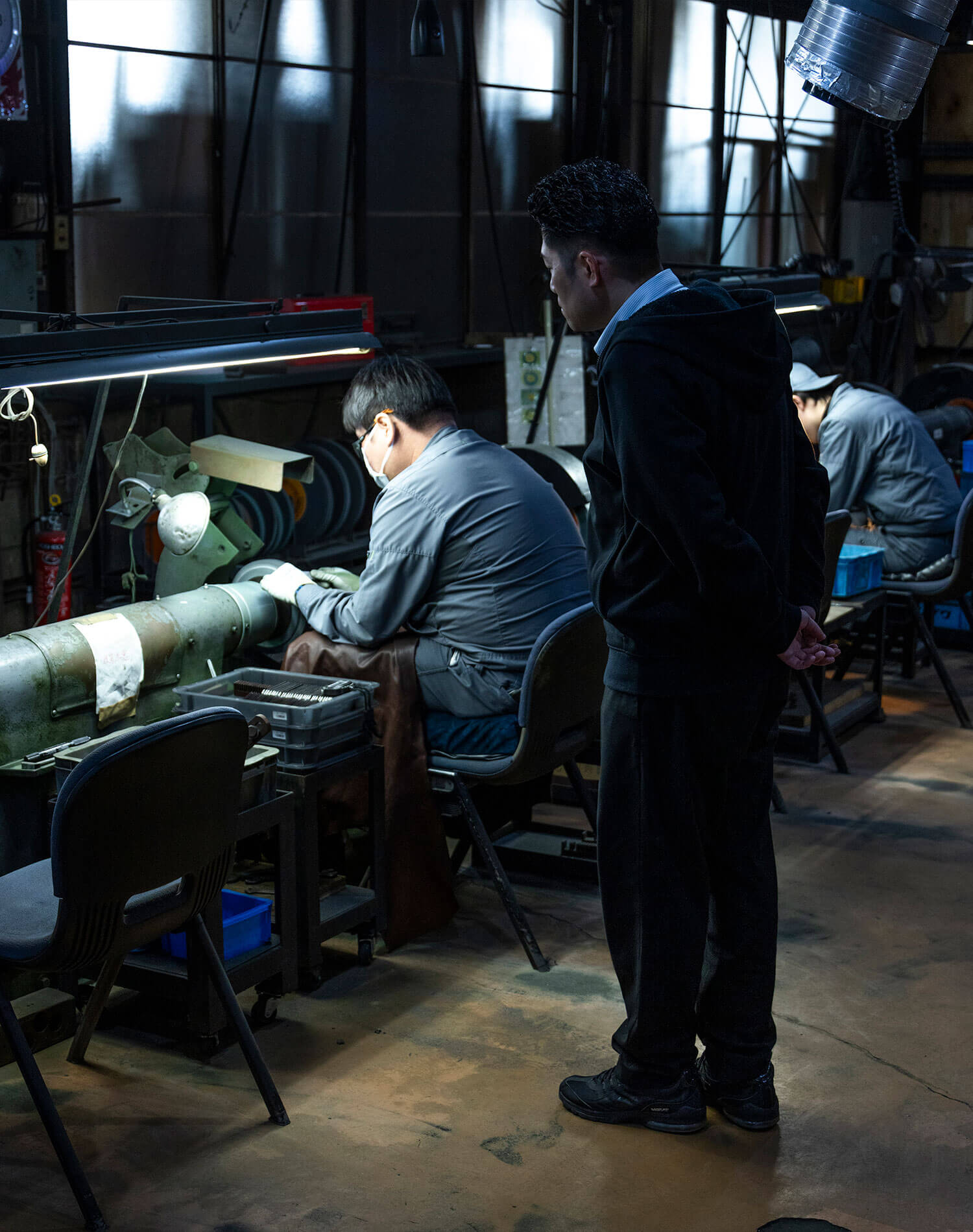 包丁の製造現場