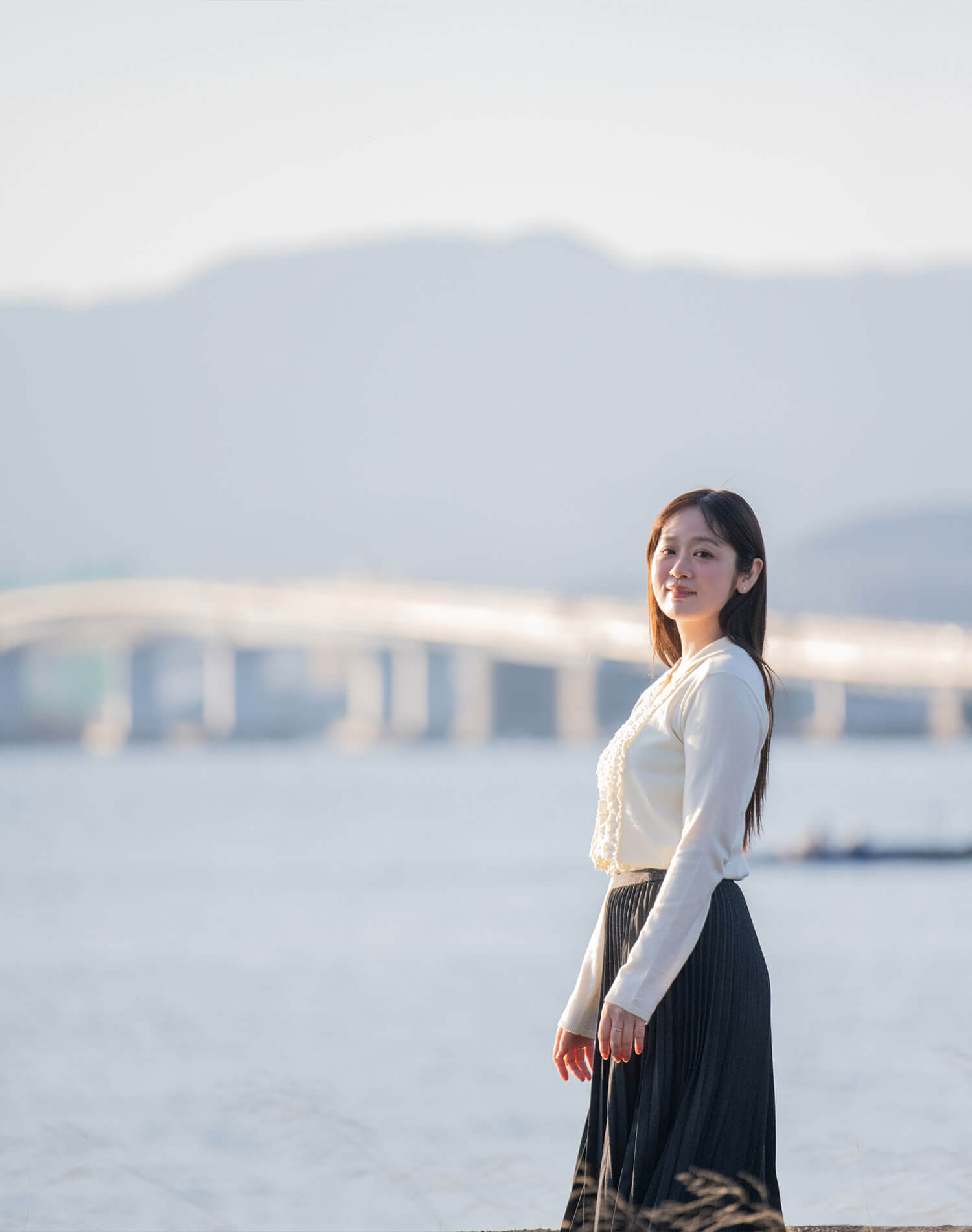 琵琶湖と池田さん