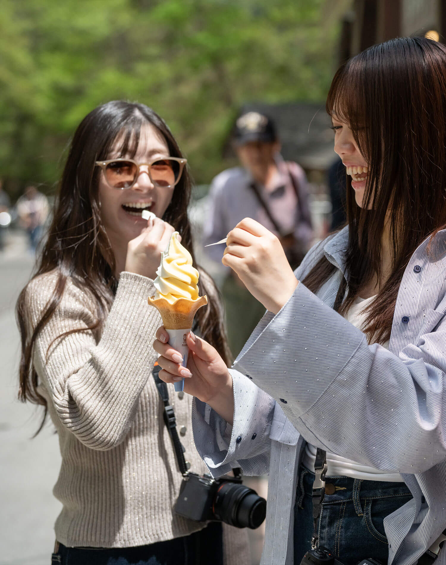 売店のソフトクリームで小休憩