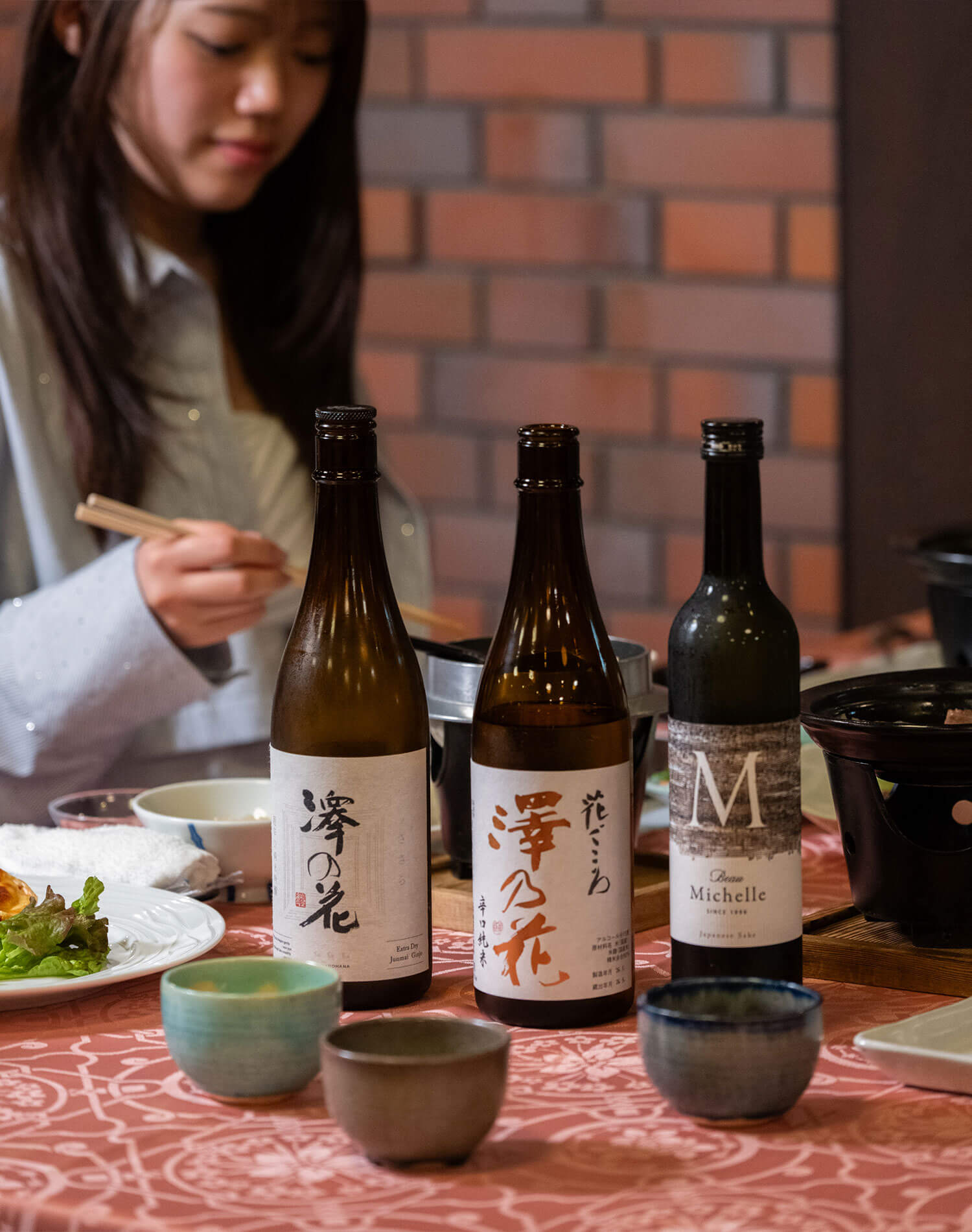 超辛口銀米純情〈澤の花 ささら〉、辛口純米〈澤の花 花ごころ〉、〈Beau Michelle〉