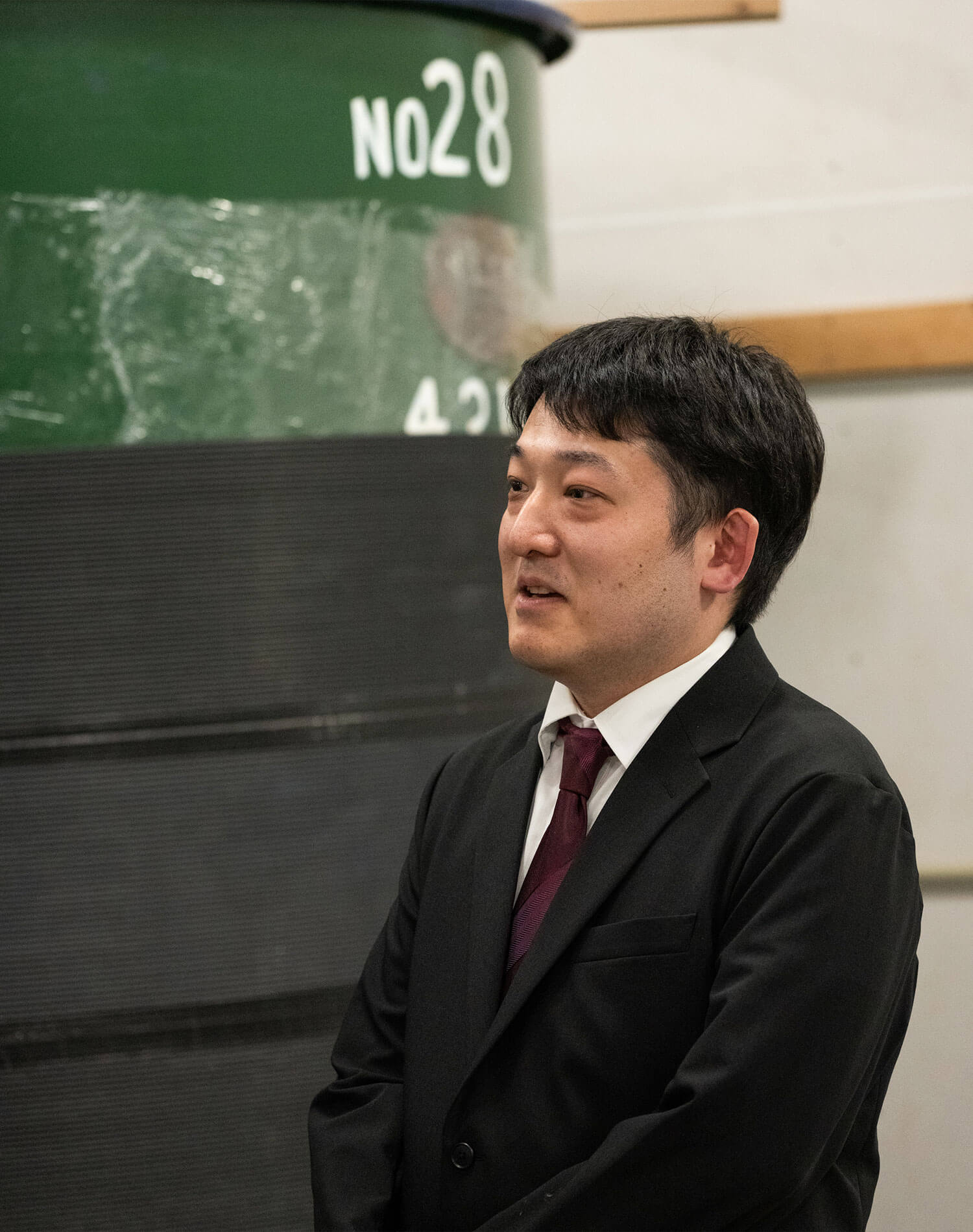 お話を聞く料理長
