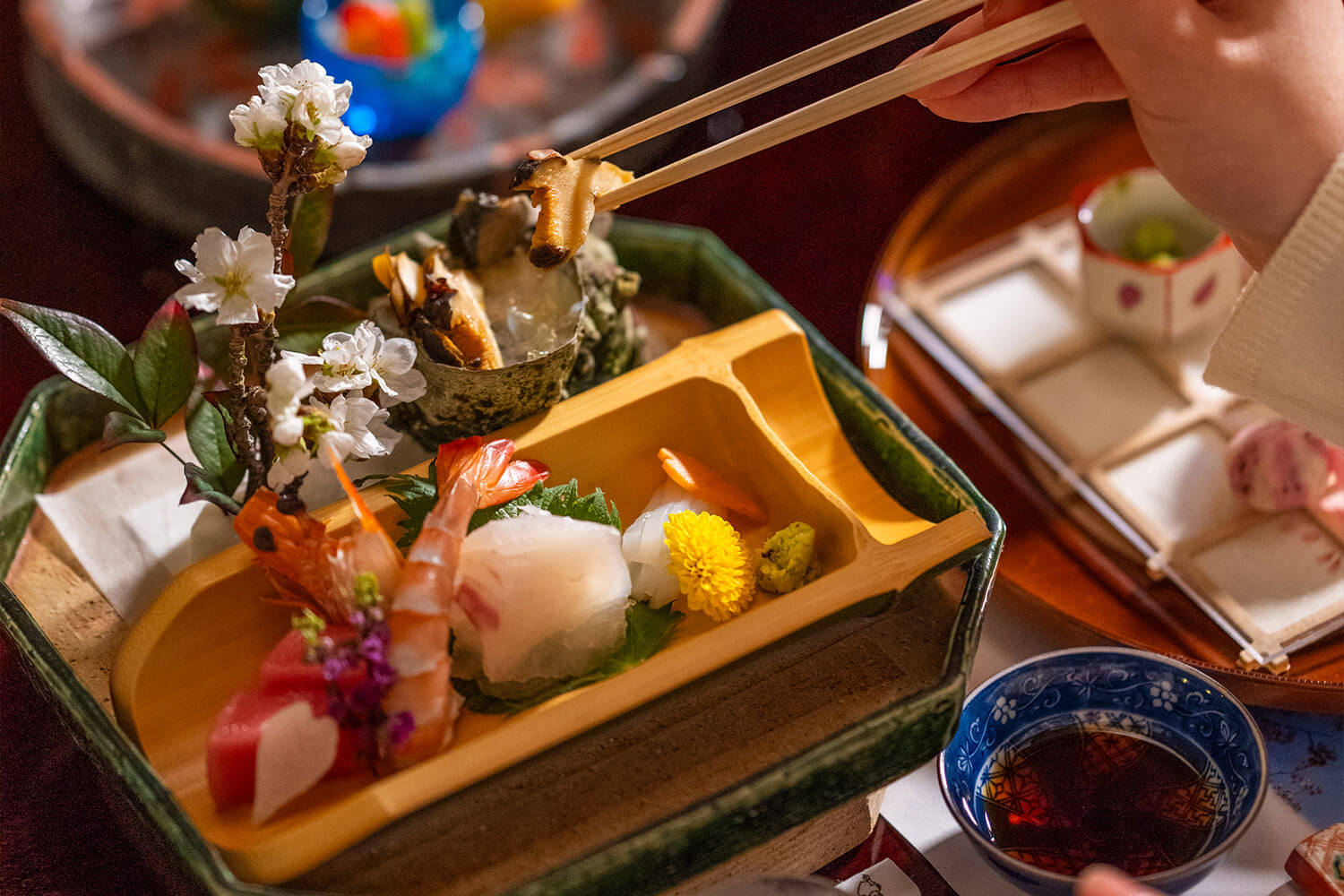 ホテルレストランの夕食