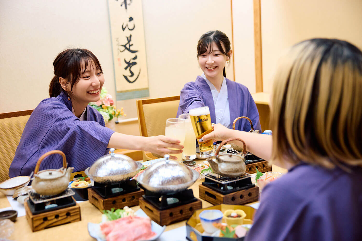ビールで乾杯