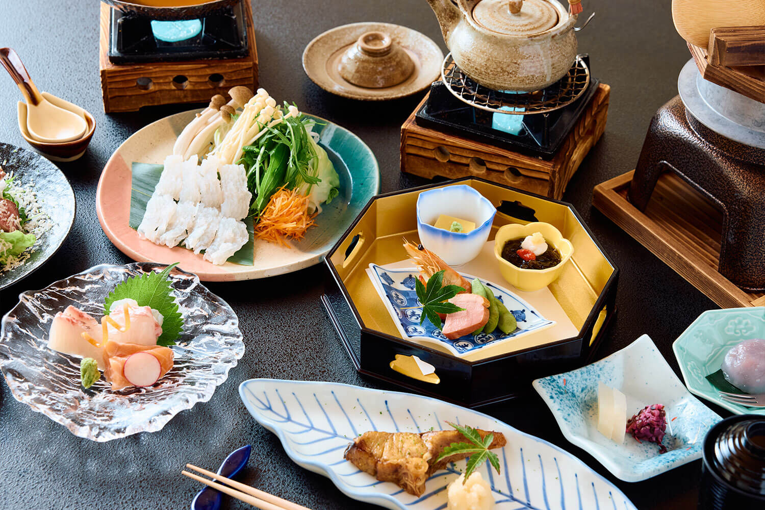 夕食は旬の鱧と季節の味覚